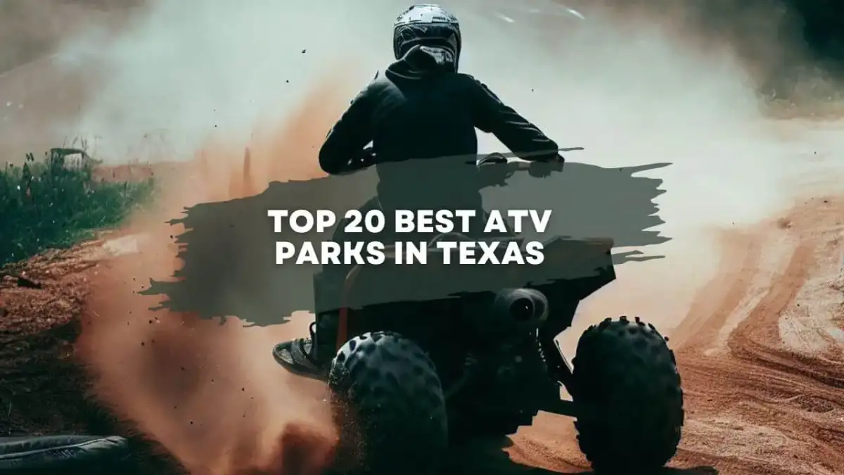 Custom off-road vehicles navigating muddy trails at an ATV park in Texas