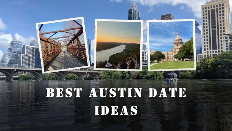 Couple enjoying a sunset picnic with panoramic views over Lake Austin and the Texas Hill Country