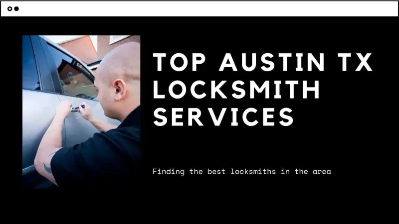 Professional mobile locksmith inspecting high security deadbolt cylinder on an Austin residential home
