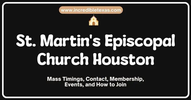 Gothic architecture and towering spire of Saint Martin Episcopal Church in Galleria Houston.