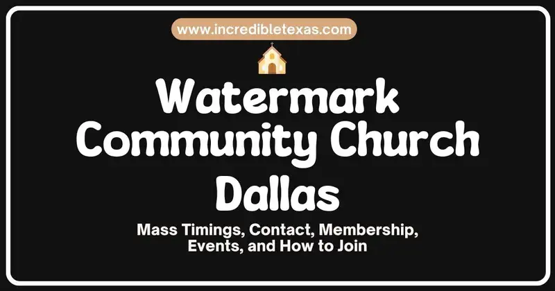 Exterior facade and modern glass entrance of Watermark Community Church in Dallas Texas