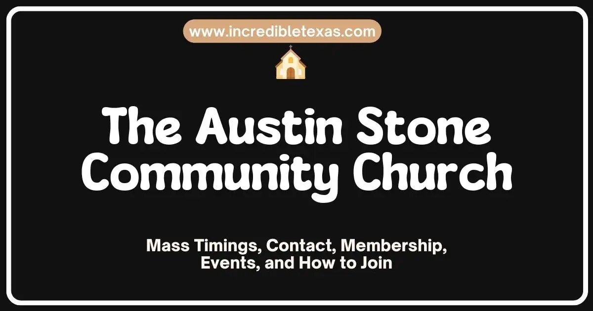 Modern exterior entrance and gathering area of The Austin Stone Community Church in Austin