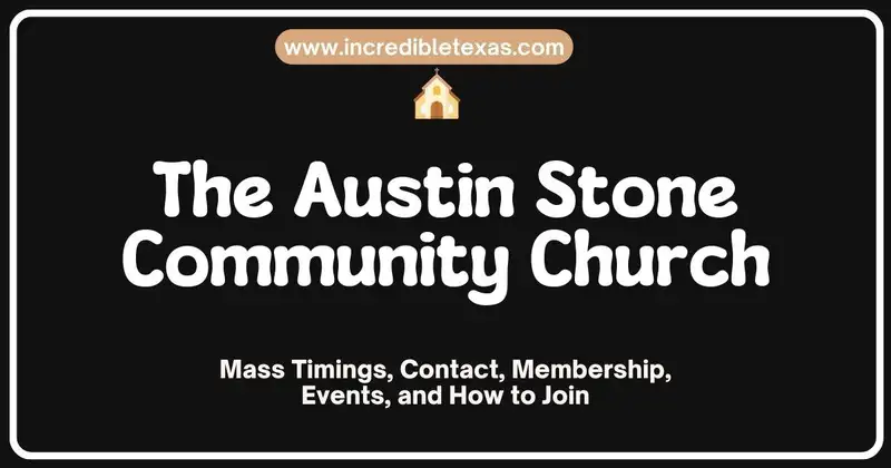 Modern exterior entrance and gathering area of The Austin Stone Community Church in Austin