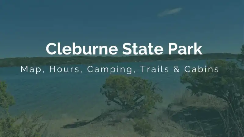Cedar Lake and limestone shoreline trails at Cleburne State Park in North Texas
