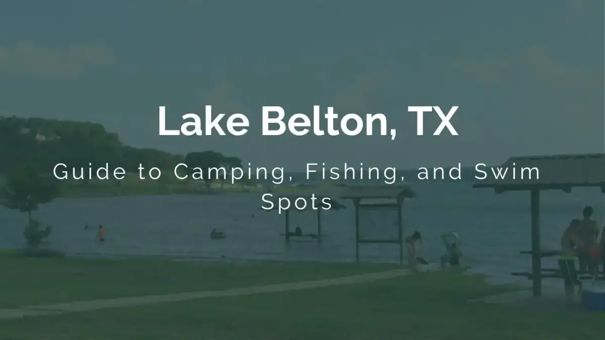 Scenic limestone bluffs and calm waters along Lake Belton in Central Texas