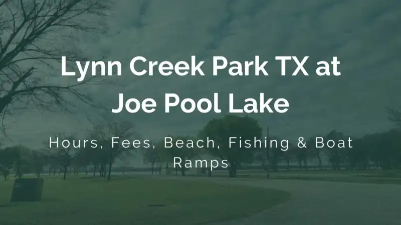 Lynn Creek Park white sand beach and shoreline on Joe Pool Lake in Grand Prairie Texas