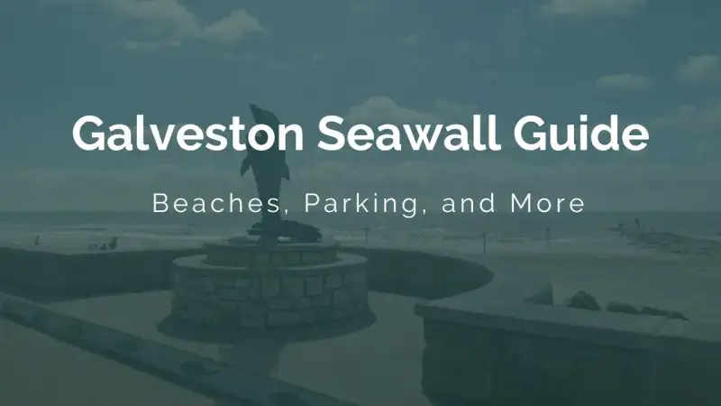 Concrete promenade and rock riprap of the Galveston Seawall overlooking the Gulf of Mexico