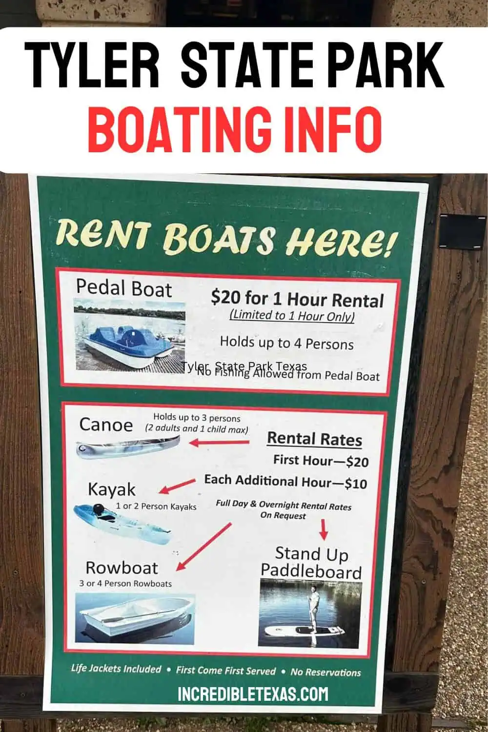 Tyler State Park TX Boating and Kayak