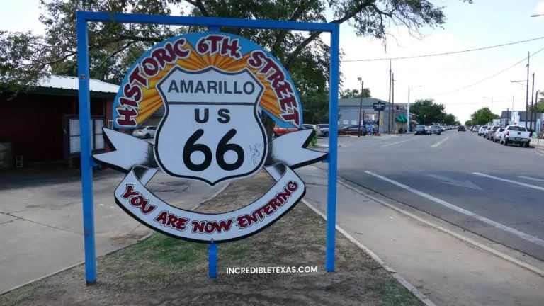 Route 66 Historic District Amarillo TX. Small Towns on Route 66 in Texas.