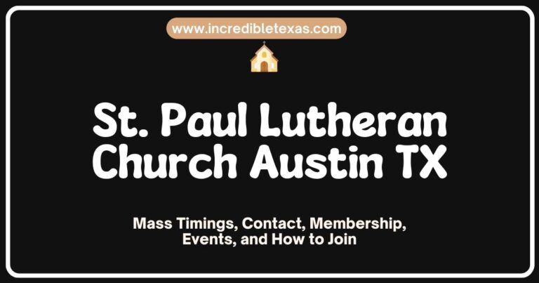 St. Paul Lutheran Church in Austin, TX, showcasing its beautiful stained glass windows and welcoming entrance, a hub for community worship and spiritual growth in the heart of Texas.