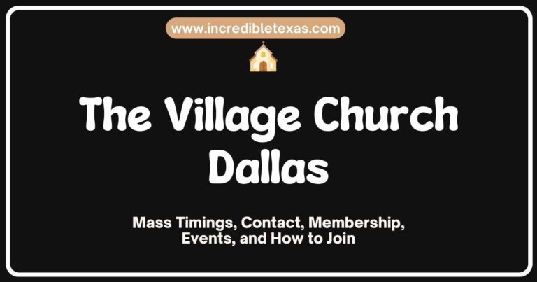 Exterior view of The Village Church in Dallas, showcasing its modern architectural design and welcoming entrance, representing a vibrant community focused on spiritual growth, worship services, and community outreach.